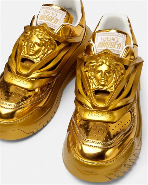 versace palazzo shoes gold|gold versace sneakers.